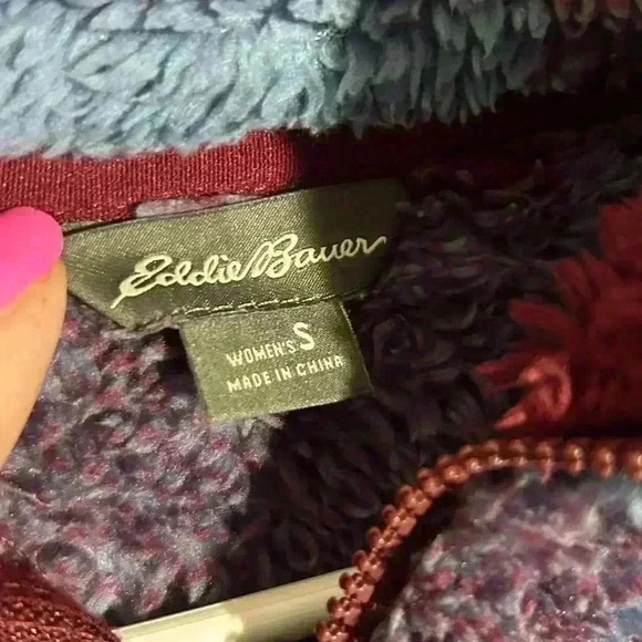 Eddie Bauer | Plush Fleece Quest Quarter Zip Harbor | Women's Small - Picture 4 of 14